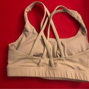 Lululemon Athletica Tan Sports Bra with Moisture-Wicking Fabric